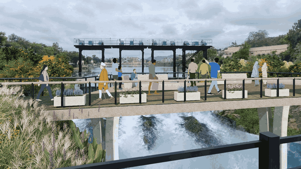 Development of Fatehsagar Lake Road